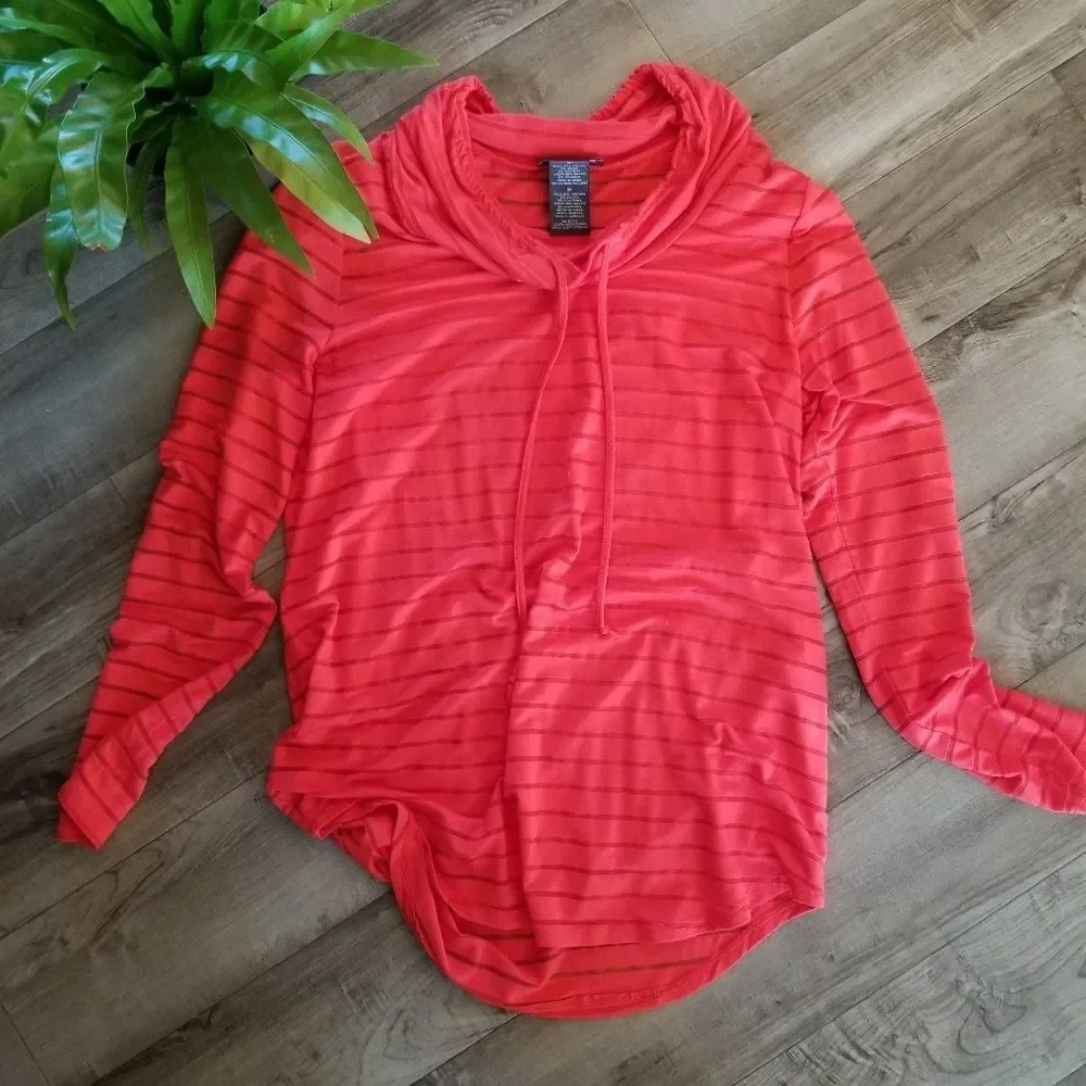 Chelsea & Theodore orange cowl neck top M - Picture 1 of 6